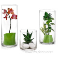 wholesale custom tall small cylinder glass flower vase